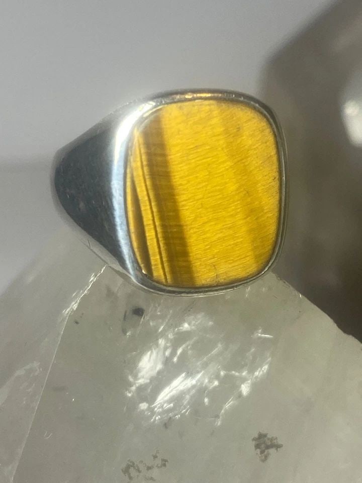 TIGER EYE RING SOUTHWEST BAND STERLING SILVER WOMEN MEN (1 of 1)