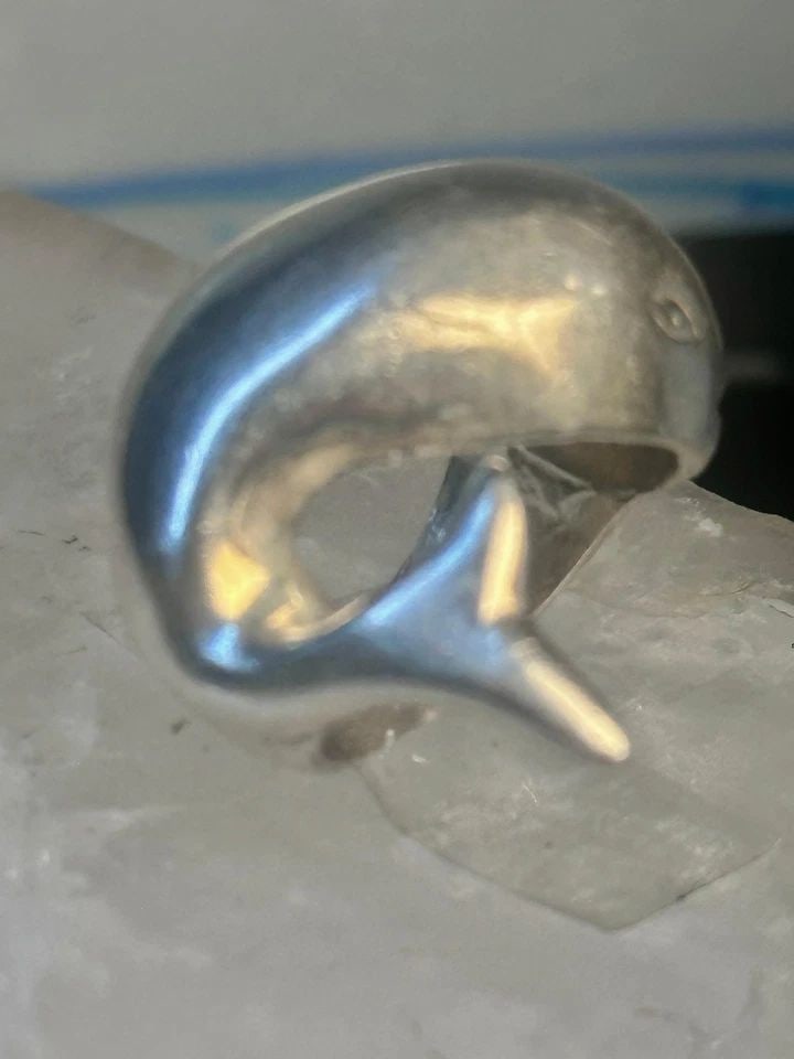 WHALE RING TAXCO MEXICO SIZE 4.5 PINKY STERLING SILVER WOMEN (1 of 1)