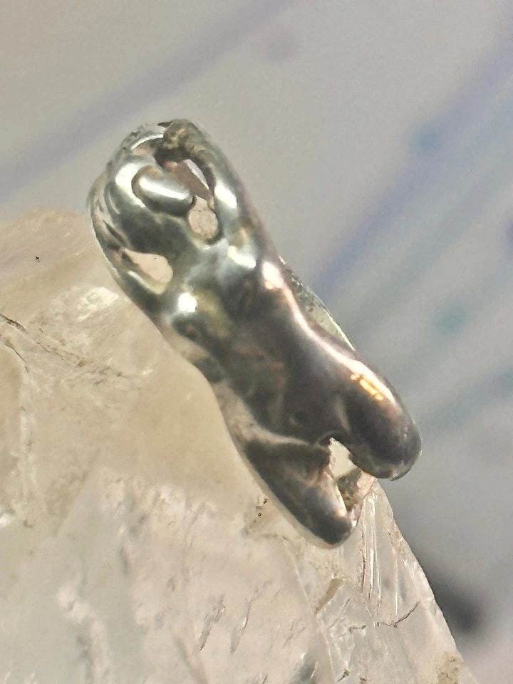 NUDE LADY RING FIGURATIVE BAND STERLING SILVER SIZE 5 WOMEN (1 of 2)