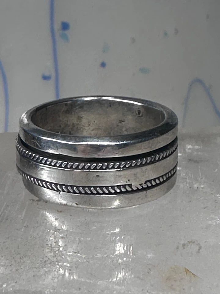 SPINNER RING SIZE 7.25 SPINNER BIKER BAND STERLING SILVER WOMEN (1 of 2)