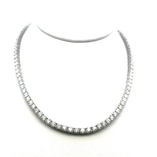 20.02 CARAT ROUND BRILLIANT G VS DIAMOND 18 KARAT WHITE GOLD RIVIERA NECKLACE (1 of 2)