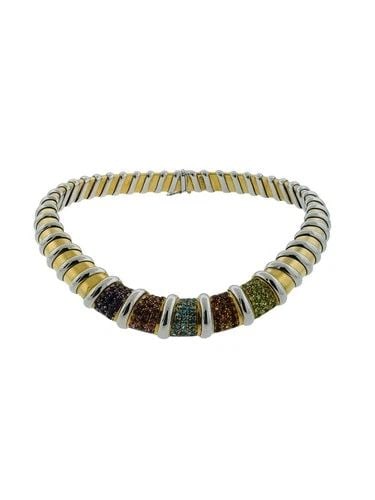 ROBERTO COIN 15.00 CARAT ROUND BRILLIANT DIAMOND 18K GOLD GEMS STONE NECKLACE: ROBERTO COIN 15.00 CARAT ROUND BRILLIANT DIAMOND 18K GOLD GEMS STONE NECKLACE Title: Roberto Coin 15.00 Carat Round Brilliant Diamond 18 Karat Two Tone Gold Gems Stone Necklace Style: Gems Stone Metal