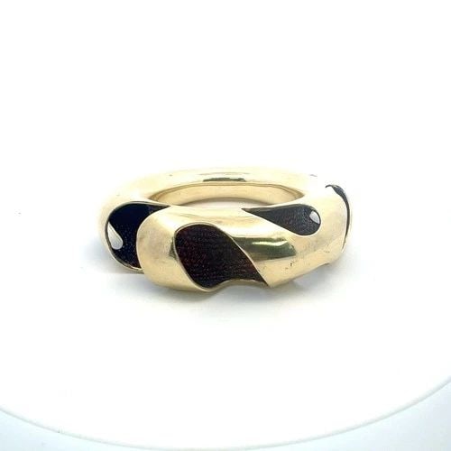 VINTAGE 106.70 GRAMS 18 KARAT YELLOW GOLD BANGLE BRACELET (1 of 2)
