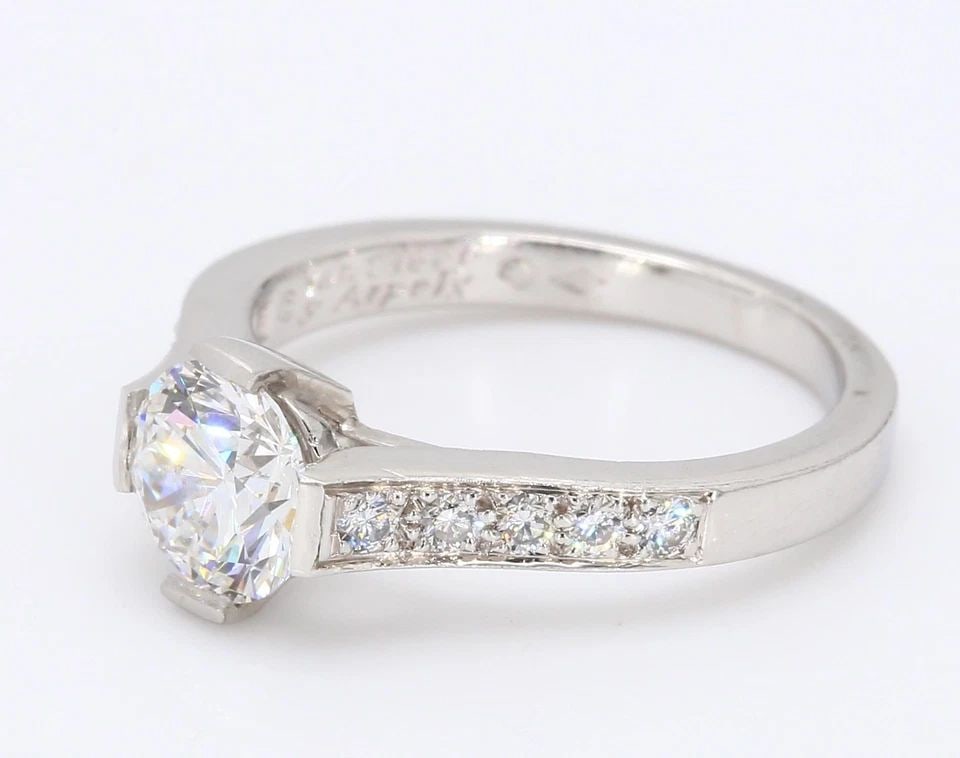 VAN CLEEF & ARPELS 1.19 CARAT D-VVS2 DIAMOND PLATINUM ENGAGEMENT RING (1 of 1)