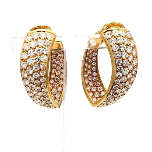 6.20 CARAT ROUND BRILLIANT D VVS1 DIAMOND 18K YG CLIP ON EARRINGS (1 of 2)