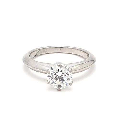 TIFFANY & CO.. 1.28 CARAT E-VS1 DIAMOND PLATINUM ENGAGEMENT RING (1 of 1)