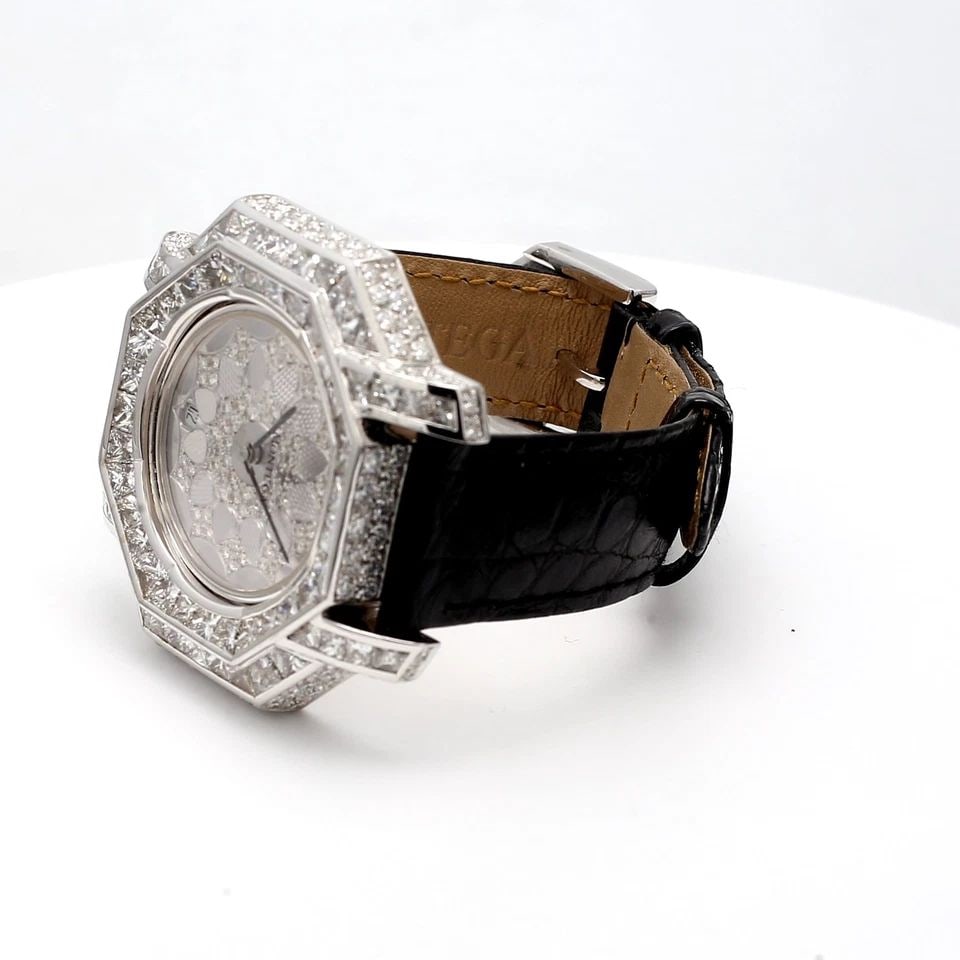 14.00 CARAT H SI1 DIAMOND 18 KARAT WHITE GOLD WRIST WATCH (1 of 1)