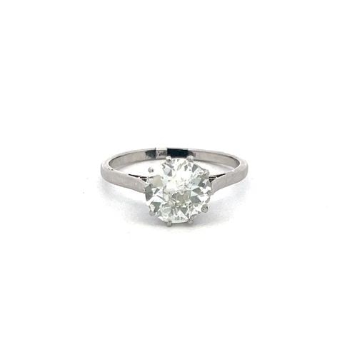 2.25 CARAT CIRCULAR BRILLIANT CUT K SI2 DIAMOND PLATINUM ENGAGEMENT RING (1 of 1)