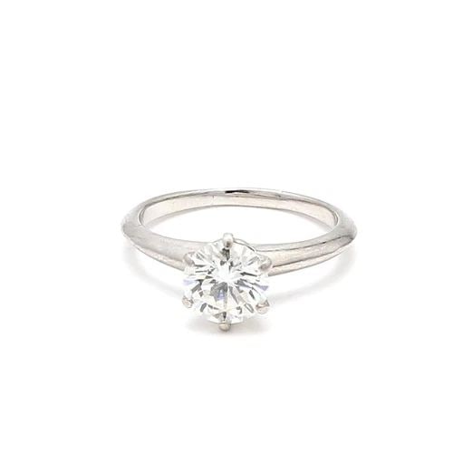 TIFFANY AND CO 1.25 CARAT ROUND BRILLIANT H-VS1 PLATINUM ENGAGEMENT RING: TIFFANY AND CO 1.25 CARAT ROUND BRILLIANT H-VS1 PLATINUM ENGAGEMENT RING Title: Tiffany and Co 1.25 Carat H-VS1 Platinum Engagement Ring Style: Engagement Metal: Platinum Gemstone 1: 1.25 Carat Diamon