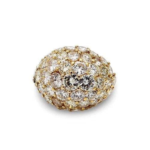7.25 CARAT ROUND BRILLIANT G VS1 DIAMOND 18K YELLOW GOLD CLUSTER RING: 7.25 CARAT ROUND BRILLIANT G VS1 DIAMOND 18K YELLOW GOLD CLUSTER RING Title: 7.25 Carat Round Brilliant G VS1 Diamond 18 Karat Yellow Gold Cluster Ring Style: Cluster Metal: 18 Karat Yellow Gold Gemst