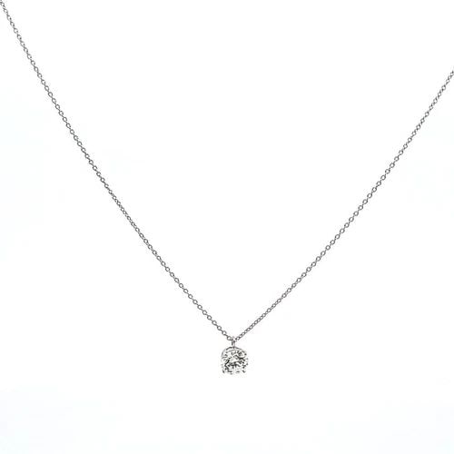 TIFFANY AND CO 1.12 CARAT ROUND BRILLIANT DIAMOND PLATINUM PENDANT NECKLACE: TIFFANY AND CO 1.12 CARAT ROUND BRILLIANT DIAMOND PLATINUM PENDANT NECKLACE Title: Tiffany and Co 1.12 Carat Round Brilliant G-VVS2 Diamond Platinum Pendant Necklace Style: Pendant Metal: Platinum Gem