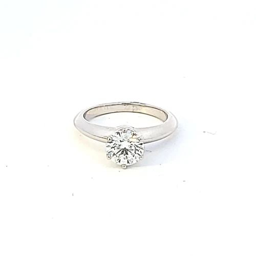 TIFFANY & CO. 1.08 CARAT ROUND BRILLIANT H VVS2 DIAMOND PLATINUM ENGAGEMENT RING (1 of 2)