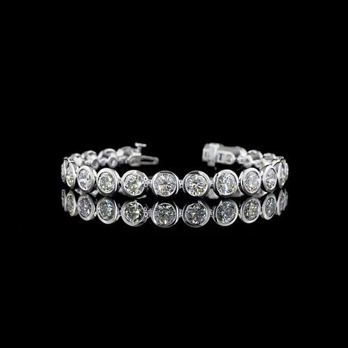 LAB-GROWN 19.6 CARAT ROUND E-F- DIAMOND 14K WHITE GOLD TENNIS BRACELET: LAB-GROWN 19.6 CARAT ROUND E-F- DIAMOND 14K WHITE GOLD TENNIS BRACELET LAB-GROWN 19.6 CARAT ROUND E-F- DIAMOND 14K WHITE GOLD TENNIS BRACELET PRODUCT DESCRIPTION Title: High-quality Brand-New Echo Fri