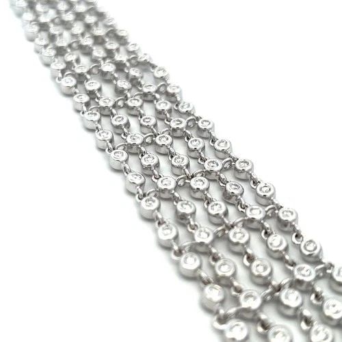 2.10CT G VS DIAMOND 18K WHITE GOLD MULTI-ROW LINK BRACELET (1 of 2)