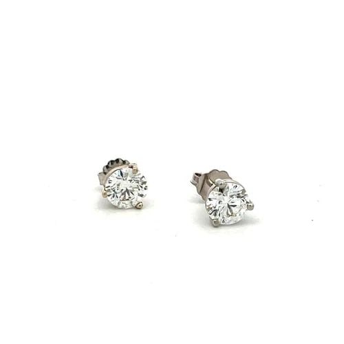 2.03 CARAT ROUND BRILLIANT H SI1 DIAMOND 14K WHITE GOLD STUD EARRINGS: 2.03 CARAT ROUND BRILLIANT H SI1 DIAMOND 14K WHITE GOLD STUD EARRINGS Title: 2.03 Carat Round Brilliant H SI1 Diamond 14 Karat White Gold Stud Earrings Style: Stud Metal: 14 Karat White Gold Gemstone 