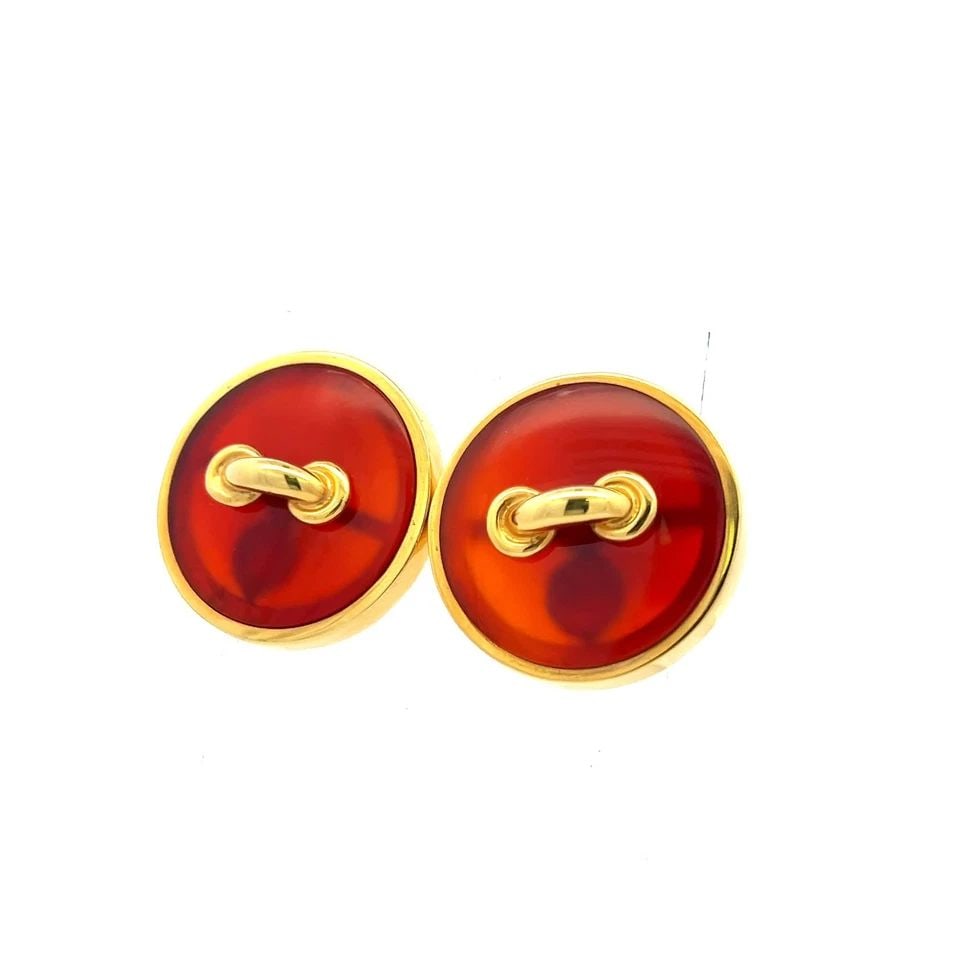 ALDO CIPULLO VINTAGE 18K YELLOW GOLD CLIP-ON EARRINGS 35.5 GRAMS (1 of 1)