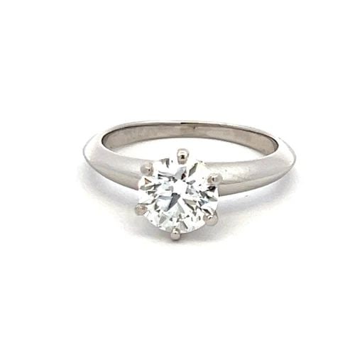 TIFFANY & CO. 1.02 CARAT ROUND BRILLIANT E VVS2 DIAMOND PLATINUM ENGAGEMENT RING (1 of 2)