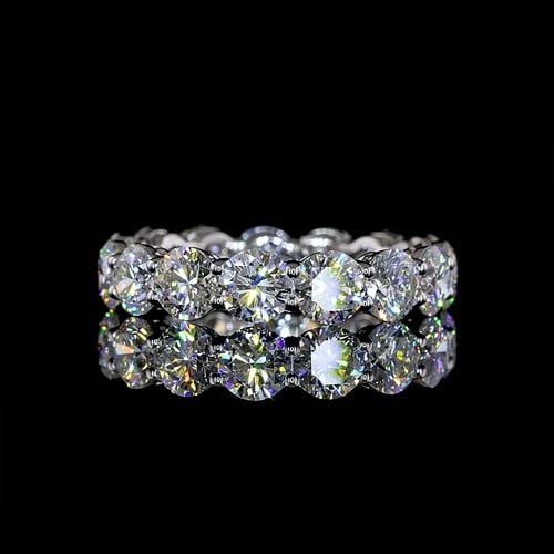 LAB-GROWN 4.21 CARAT ROUND E-F-VS DIAMOND 14K WHITE GOLD ETERNITY BAND: LAB-GROWN 4.21 CARAT ROUND E-F-VS DIAMOND 14K WHITE GOLD ETERNITY BAND Title: High-quality Brand-New Echo Friendly Elegant Lab-Grown 4.21 Carat Round E-F-VS Diamond 14K White Gold Eternity Band Eterni