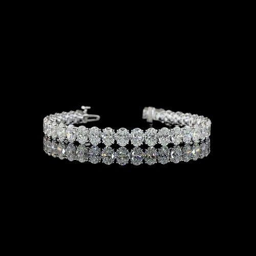 LAB-GROWN 18.84 CARAT OVAL E-F-VS1 DIAMOND 14K WHITE GOLD TENNIS BRACELET: LAB-GROWN 18.84 CARAT OVAL E-F-VS1 DIAMOND 14K WHITE GOLD TENNIS BRACELET LAB-GROWN 18.84 CARAT OVAL E-F-VS1 DIAMOND 14K WHITE GOLD TENNIS BRACELET PRODUCT DESCRIPTION Title: High-quality Brand-New Ec