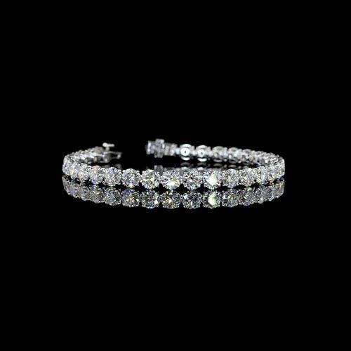 LAB-GROWN 17.54 CARAT ROUND E-F-VS1 DIAMOND 14K WHITE GOLD TENNIS BRACELET: LAB-GROWN 17.54 CARAT ROUND E-F-VS1 DIAMOND 14K WHITE GOLD TENNIS BRACELET Title: High-quality Brand-New Echo Friendly Elegant Lab-Grown 17.54 Carat Round E-F-VS1 Diamond 14K White Gold Tennis Bracele