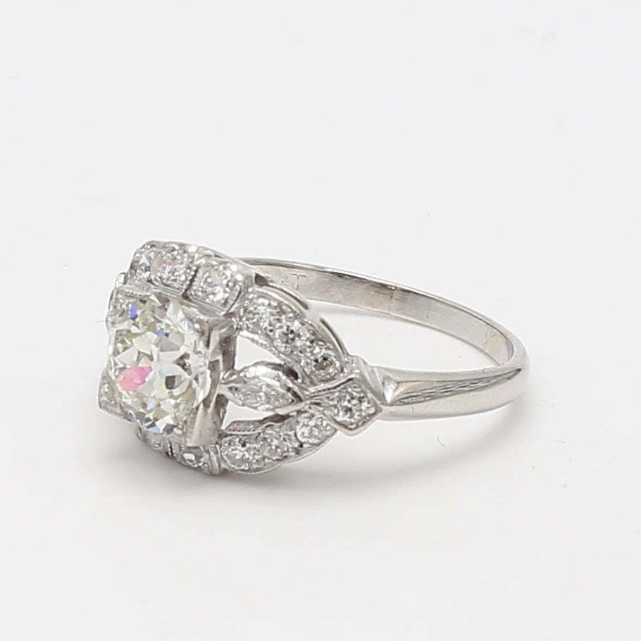 2.47 CARAT OLD EUROPEAN CUT K-VS1 DIAMOND PLATINUM WEDDING RING (1 of 1)