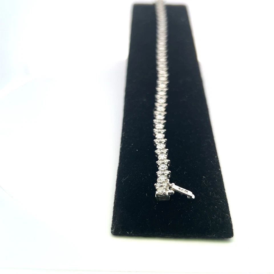 4.93 CARAT ROUND BRILLIANT H VS2 DIAMOND 14K WG TENNIS BRACELET (1 of 1)