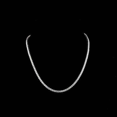 LAB-GROWN 12.37 CARAT ROUND E-F-VS DIAMOND 14K WHITE GOLD TENNIS NECKLACE: LAB-GROWN 12.37 CARAT ROUND E-F-VS DIAMOND 14K WHITE GOLD TENNIS NECKLACE LAB-GROWN 12.37 CARAT ROUND E-F-VS DIAMOND 14K WHITE GOLD TENNIS NECKLACE PRODUCT DESCRIPTION Title: High-quality Brand-New Ec