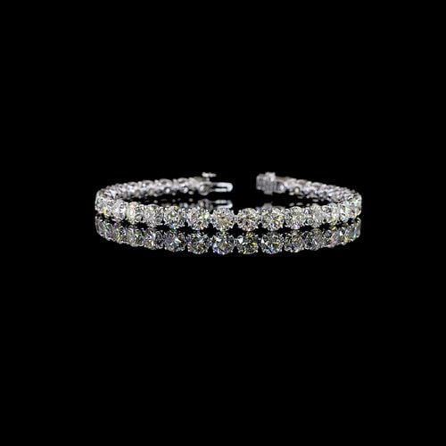 LAB-GROWN 17.11 CARAT ROUND E-F-VS1 DIAMOND 14K WHITE GOLD TENNIS BRACELET: LAB-GROWN 17.11 CARAT ROUND E-F-VS1 DIAMOND 14K WHITE GOLD TENNIS BRACELET LAB-GROWN 17.11 CARAT ROUND E-F-VS1 DIAMOND 14K WHITE GOLD TENNIS BRACELET PRODUCT DESCRIPTION Title: High-quality Brand-New 