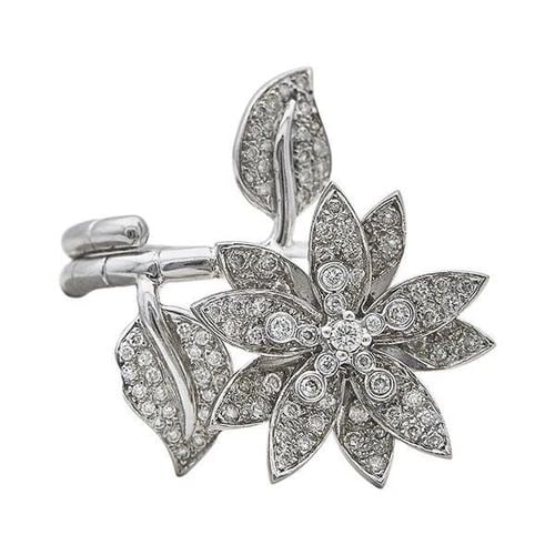 1.22 CARAT ROUND BRILLIANT I VS DIAMOND 18 KARAT WHITE GOLD COCKTAIL RING (1 of 1)