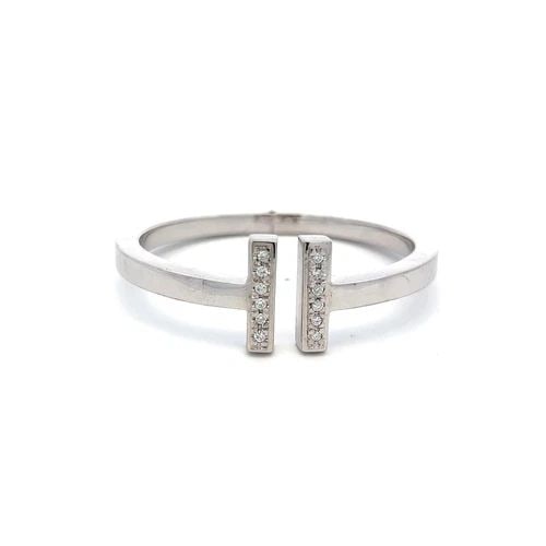 0.40 CARAT ROUND BRILLIANT G VS2 DIAMOND 18 KARAT WHITE GOLD BANGLE BRACELET (1 of 2)