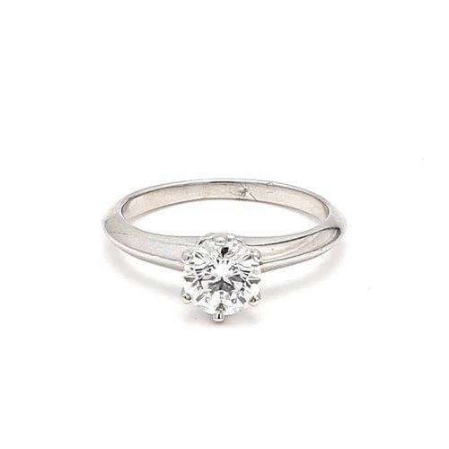 TIFFANY AND CO 0.72 CARAT ROUND BRILLIANT SHAPE DIAMOND PLATINUM ENGAGEMENT RING: TIFFANY AND CO 0.72 CARAT ROUND BRILLIANT SHAPE DIAMOND PLATINUM ENGAGEMENT RING Title: Tiffany and Co 0.72 Carat Round Brilliant Shape D-IF Diamond White Platinum Engagement Ring Style: Engagement Me