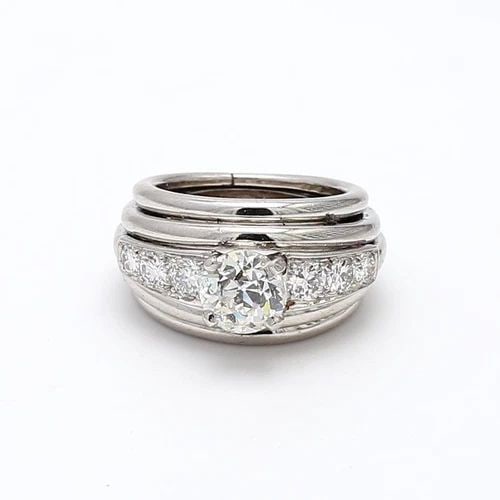 1.16 CARAT OLD EUROPEAN CUT I SI2 DIAMOND PLATINUM WEDDING RING: 1.16 CARAT OLD EUROPEAN CUT I SI2 DIAMOND PLATINUM WEDDING RING Title: 1.16 Carat Old European Cut I SI2 Diamond Platinum Wedding Ring Style: Wedding Metal: Platinum Gemstone 1: 1.16 Carat Diamond Num