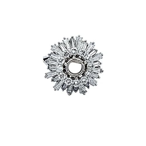 4.00 CARAT BAGUETTE AND ROUND BRILLIANT DIAMOND PLATINUM SEMI MOUNT RING: 4.00 CARAT BAGUETTE & ROUND BRILLIANT DIAMOND PLATINUM SEMI MOUNT RING 4.00 Carat Baguette and Round Brilliant Diamond Platinum Semi Mount Ring 950 Semi-Mount Engagement Ring Details Department Unisex