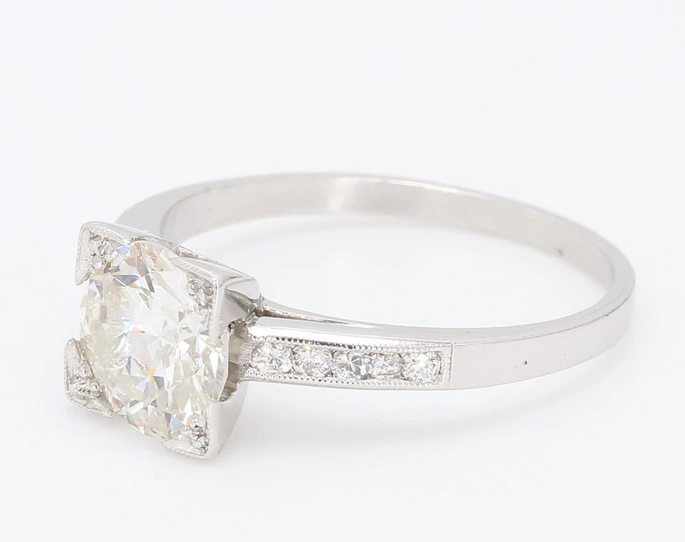 1.40 CARAT ROUND BRILLIANT G-I1 DIAMOND PLATINUM ENGAGEMENT RING (1 of 1)