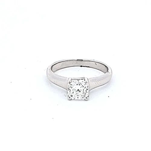 TIFFANY & CO. 0.81 CARAT CUSHION BRILLIANT H VVS2 DIAMOND PLATINUM RING: TIFFANY & CO. 0.81 CARAT CUSHION BRILLIANT H VVS2 DIAMOND PLATINUM RING Title: Tiffany & Co 0.81 Carat Cushion Brilliant H VVS2 Diamond Platinum Engagement Ring Style: Engagement Metal: Platinum Gemst