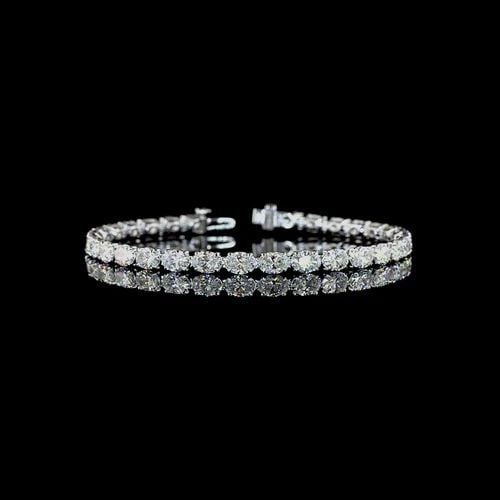 LAB-GROWN 10.43 CARAT OVAL E-F-VS1 DIAMOND 14K WHITE GOLD TENNIS BRACELET: LAB-GROWN 10.43 CARAT OVAL E-F-VS1 DIAMOND 14K WHITE GOLD TENNIS BRACELET LAB-GROWN 10.43 CARAT OVAL E-F-VS1 DIAMOND 14K WHITE GOLD TENNIS BRACELET PRODUCT DESCRIPTION Title: High-quality Brand-New Ec