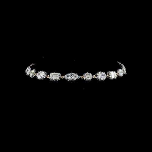 LAB-GROWN 8.22 CARAT MIX E-F-VS1 DIAMOND 14K YELLOW GOLD STATION BRACELET: LAB-GROWN 8.22 CARAT MIX E-F-VS1 DIAMOND 14K YELLOW GOLD STATION BRACELET Title: High-quality Brand-New Echo Friendly Elegant Lab-Grown 8.22 Carat MIX E-F-VS1 Diamond 14K Yellow Gold Station Bracelet 
