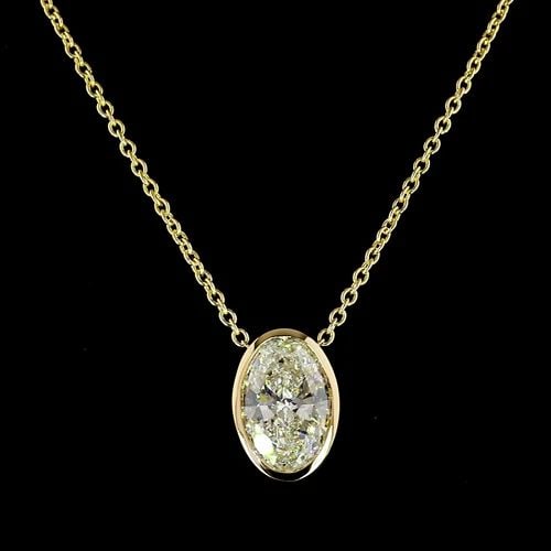 LAB-GROWN 6.03 CARAT OVAL E-F-VVS2 DIAMOND 14K YELLOW GOLD SOLITAIRE PENDANT: LAB-GROWN 6.03 CARAT OVAL E-F-VVS2 DIAMOND 14K YELLOW GOLD SOLITAIRE PENDANT Title: High-quality Brand-New Echo Friendly Elegant Lab-Grown 6.03 Carat Oval E-F-VVS2 Diamond 14K Yellow Gold Solitaire Pe