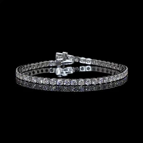 LAB-GROWN 10.31 CARAT ROUND F-VS2 DIAMOND 14K WG TENNIS BRACELET: LAB-GROWN 10.31 CARAT ROUND F-VS2 DIAMOND 14K WG TENNIS BRACELET Lab-Grown 10.31 Carat Round F-VS2 Diamond 14K White Gold Tennis Bracelet Details Department Unisex Adults Main Stone No Stone Metal Whi