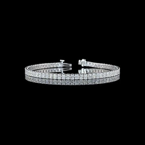 LAB-GROWN 6.33 CARAT RADIANT E-F-VS DIAMOND 14K WHITE GOLD TENNIS BRACELET: LAB-GROWN 6.33 CARAT RADIANT E-F-VS DIAMOND 14K WHITE GOLD TENNIS BRACELET LAB-GROWN 6.33 CARAT RADIANT E-F-VS DIAMOND 14K WHITE GOLD TENNIS BRACELET Not Found