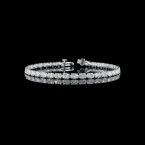 LAB-GROWN 7.63 CARAT OVAL E-F-VS1 DIAMOND 14K WHITE GOLD TENNIS BRACELET: LAB-GROWN 7.63 CARAT OVAL E-F-VS1 DIAMOND 14K WHITE GOLD TENNIS BRACELET LAB-GROWN 7.63 CARAT OVAL E-F-VS1 DIAMOND 14K WHITE GOLD TENNIS BRACELET PRODUCT DESCRIPTION Title: High-quality Brand-New Echo