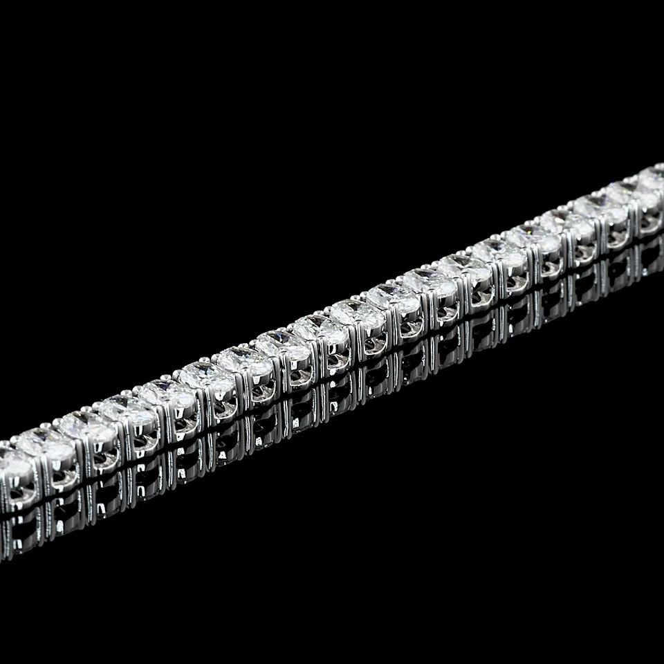 LAB-GROWN 5.18 CARAT OVAL F-VS2 DIAMOND 14K WHITE GOLD TENNIS BRACELET: LAB-GROWN 5.18 CARAT OVAL F-VS2 DIAMOND 14K WHITE GOLD TENNIS BRACELET Lab-Grown 5.18 Carat Oval F-VS2 Diamond 14K White Gold Tennis Bracelet 18k Details Department Unisex Adults Main Stone No Stone M