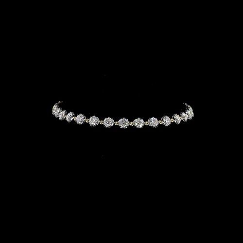 LAB-GROWN 9.56 CARAT ROUND E-F-VS1 DIAMOND 14K WHITE GOLD TENNIS BRACELET: LAB-GROWN 9.56 CARAT ROUND E-F-VS1 DIAMOND 14K WHITE GOLD TENNIS BRACELET LAB-GROWN 9.56 CARAT ROUND E-F-VS1 DIAMOND 14K WHITE GOLD TENNIS BRACELET $5,410.00 PRODUCT DESCRIPTION Title: High-quality Br