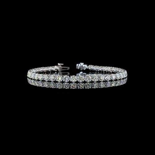 LAB-GROWN 9.56 CARAT ROUND E-F-VS1 DIAMOND 14K WHITE GOLD TENNIS BRACELET: LAB-GROWN 9.56 CARAT ROUND E-F-VS1 DIAMOND 14K WHITE GOLD TENNIS BRACELET LAB-GROWN 9.56 CARAT ROUND E-F-VS1 DIAMOND 14K WHITE GOLD TENNIS BRACELET $5,410.00 PRODUCT DESCRIPTION Title: High-quality Br
