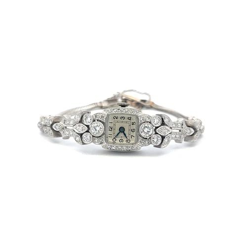 1.95 CARAT CIRCULAR BRILLIANT CUT G VS DIAMOND PLATINUM BRACELET WATCH (1 of 1)