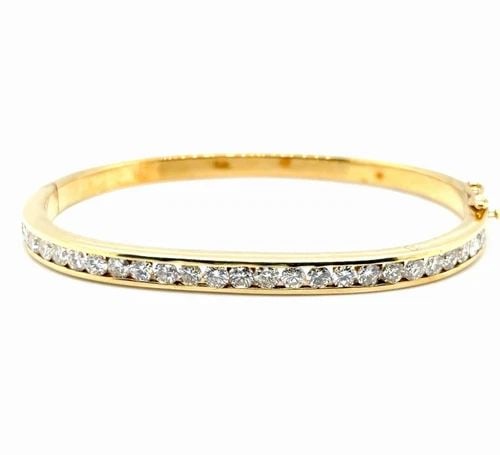 18K GOLD AND DIAMOND ESTATE BRACELET WITH 3.50 TDW NATURAL DIAMONDS VS-SI (1 of 2)