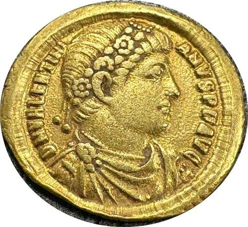 364-378 AD ANCIENT ROMAN VALENS GOLD SOLIDUS, VERY FINE VF SCRATCH, WEIGHT 4.2G (1 of 2)