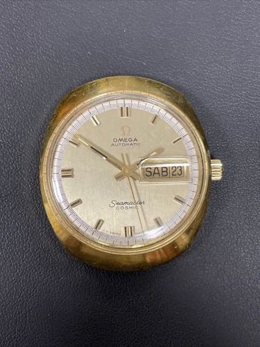 VINTAGE OMEGA SEA MASTER COSMIC AUTOMATIC GOLD PLATED STAINLESS PORTUGUESE (1 of 2)