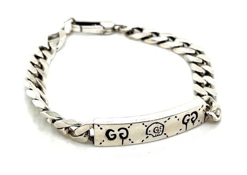 GUCCI GHOST CHAIN BRACELET STERLING SILVER SIZE 17 INNER CIRCUMFERENCE ( SMALL ) (1 of 2)