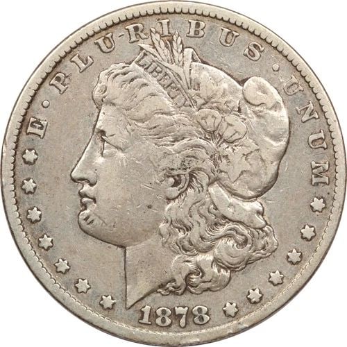 1878-CC MORGAN SILVER DOLLAR $1, VERY FINE VF+ (1 of 2)